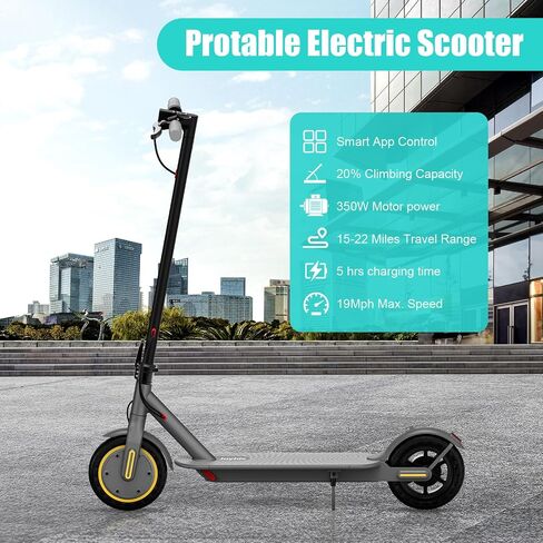 Electric Scooter Adults, Max 16 Mph & 10-15 Miles Range E-Scooter, Commuting Sport Scooter with APP Control, Powerful 350W 8.5" Solid Tires Foldable Electric Scooters (JS01-16mph-S) in Saudi Arabia