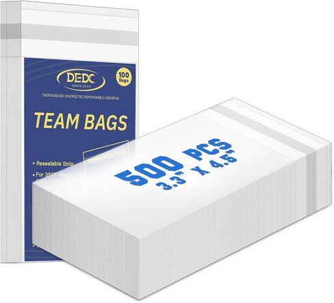 حقائب فريق DEDC 500PCS للحصول على حامل بطاقات مغناطيسي واحد ، حقائب الفريق لبطاقات التداول لأكياس البطاقات القابلة لإعادة بيعها. in Kuwait