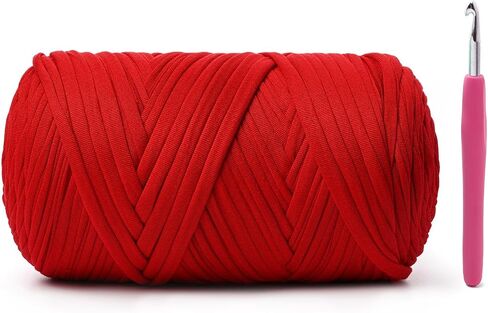 2 Pack Soft Tshirt Crochet Yarn, 800g/228yds High Elastic Hand Knitting Yarns, Thick T Shirt Yarn for Crocheting Bags, Baskets, Cushions, DIY Crafts (Leopard Print + Leopard Print in Saudi Arabia