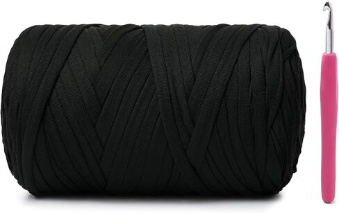خيوط الكروشيه الناعمة ، 400g/114yds خيوط حياكة مرنة مرنة ، غزل قميص كثيف لأكياس الكروشيه ، السلال ، الوسائد ، الحرف اليدوية diy （أحمر） in Kuwait
