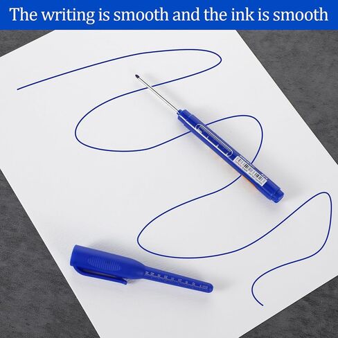 Long Head Deep Hole Marker Pens, 45mm Long Nib Head Deep Reach Marker Waterproof Colorful Carpenter Pen for Bathroom Home Decoration Construction Pens Woodworking(5) in Kuwait