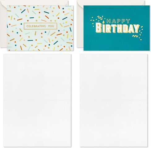 Hallmark Birthday Cards Assortment, Balloons, Cake, Flowers (12 Cards with Envelopes) in Kuwait