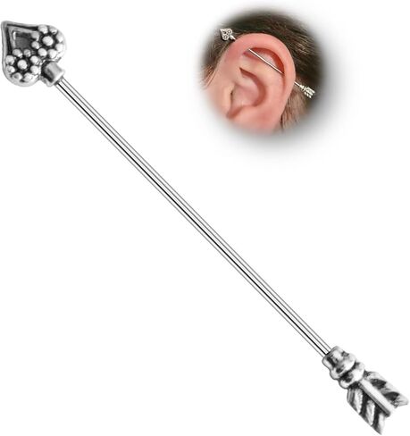 16G مفتاح ثقب المجوهرات الصناعية الفولاذ الجراحي، ثقب شريط القلب الصناعي، المجوهرات الصناعية للنساء والرجال in Kuwait