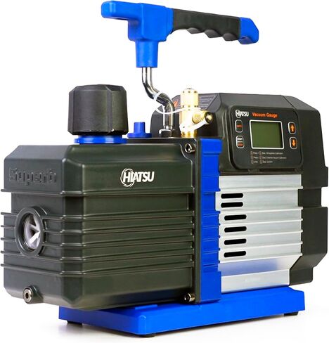 HVAC Vacuum Pump Kit: 4.5CFM Air Pump, AC Vacuum Pump and Gauge Set with R134 Can Tap Valve and Leak Detector; AC Vacuum Pump and Gauges in Heavy Duty Case Refrigeration Tools in Kuwait