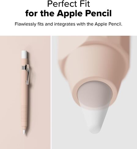 Ringke Silicone Drafting Pencil Case Compatible with Apple Pencil 2nd Generation and Apple Pencil Pro Case, Perfect Grip Silicone Protective Cover Sleeve Accessories - Black in Saudi Arabia