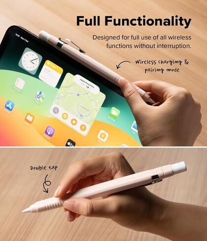 Ringke Silicone Drafting Pencil Case Compatible with Apple Pencil 2nd Generation and Apple Pencil Pro Case, Perfect Grip Silicone Protective Cover Sleeve Accessories - Black in Saudi Arabia