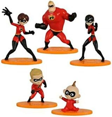 مجموعة Topper Cake the Incredibles من 5 مستلزمات للحفلات ، حزمة الديكور كعكة عيد ميلاد الأطفال in Saudi Arabia
