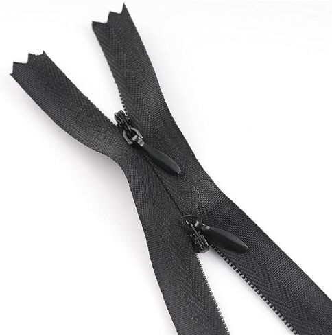 mdingbao-zippers 3# 5pcs سحابات غير مرئية مزدوجة الرأسين لخياطة سستة ملابس الرضاعة الطبيعية لقماش نايلون الملابس ، قوية وقوية (اللون: أبيض 150 سم N1 ، الحجم: 60 سم) in Saudi Arabia