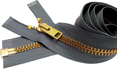 YKK® 21" Extra Heavy Duty Jacket Zipper YKK #10 Brass Separating ~ Color 578 Rail Grey (1 Zipper/Pack) in Saudi Arabia