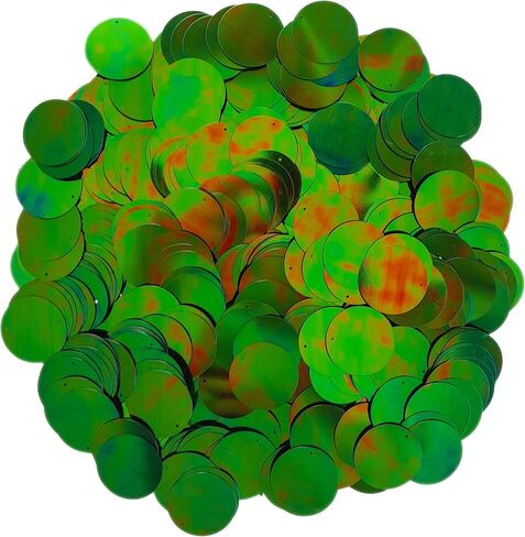 160 Pieces Flat Assortment 30mm Top Hole Round Sequins, 30mm (1.18'') Bulk Loose Top Hole Assorted Multicolor Large Round Sequins for Craft DIY Sewing Decorations Arts in Kuwait