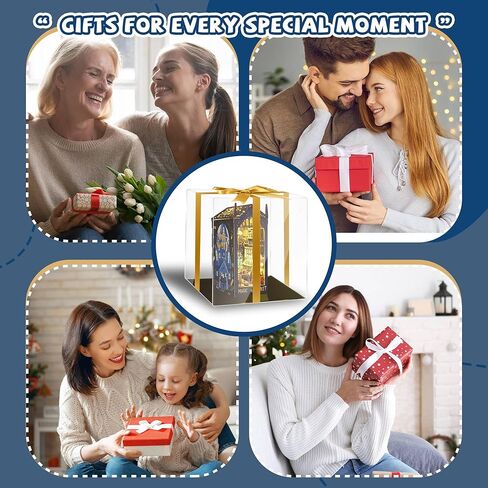 Kisoy DIY Book Nook Miniature Kit with 3D Wooden Puzzle, DIY Manual Book Stand for Bookshelf Insert Decor for Creative Assembled Bookends for Romantic Gift (Detective Famous Agency) in Kuwait