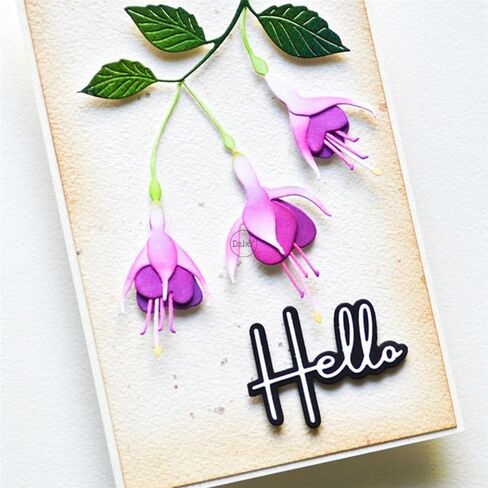 Dzixy Shadow Word Hello Dies Metal Cutting Dies for Card Making Kiting Paper Die Cuts Stet Scrapbook Stencils Supplies Machine Templates in Kuwait