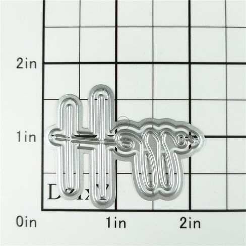 Dzixy Shadow Word Hello Dies Metal Cutting Dies for Card Making Kiting Paper Die Cuts Stet Scrapbook Stencils Supplies Machine Templates in Kuwait