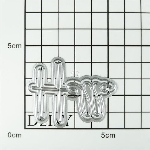 Dzixy Shadow Word Hello Dies Metal Cutting Dies for Card Making Kiting Paper Die Cuts Stet Scrapbook Stencils Supplies Machine Templates in Kuwait