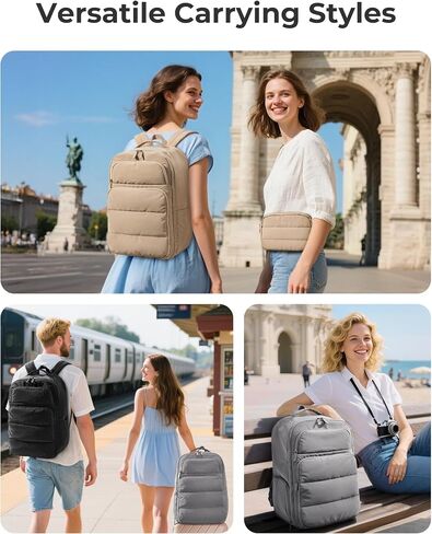 BAGSMART Travel Laptop Backpack Women, 17.3 Inch Carry On Backpack Flight Approved, Personal Item Backpack Travel Bag, 35L Water Resistant Casual Daypack, Camer in Saudi Arabia