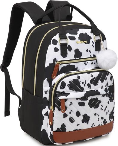 Laptop Backpack Purse for Women, Schoolbag for Girls Water Resistant High School Backpack College Bookbag, Cute Work Bag for Teacher Nurse Travel, BeigeBlack Brown in Saudi Arabia