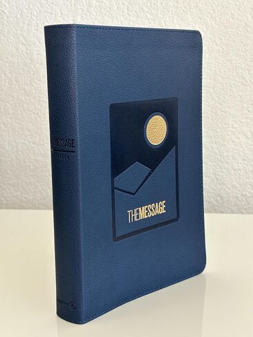 كتاب Printualist Personalized Gift Bible مع اسم محفور ، رسالة كتابية Deluxe Gift ، طباعة كبيرة ، رحلة منتصف الليل ، جلد فو in Kuwait