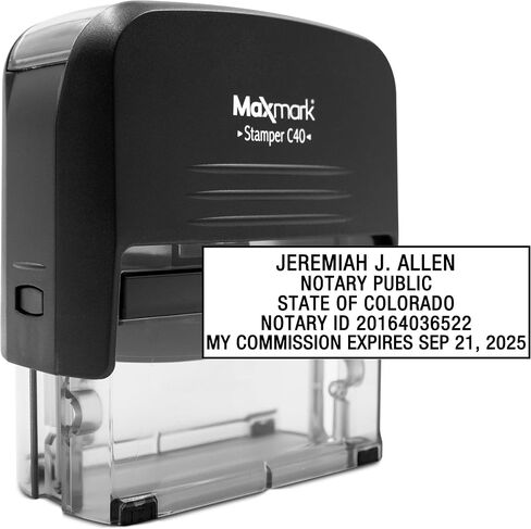 MaxMark Notary Stamp for State of Colorado- Self Inking Stamp in Saudi Arabia