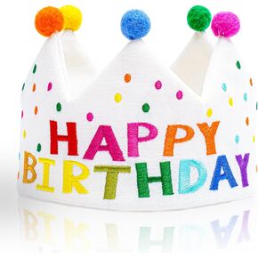 Personalized Hand Embroidered Crown, Customed Birthday Crowns for Kids Birthdays Party, Fit All Ages