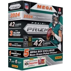 2024 Panini Prizm Football Mega Box (42 Cards/Box) Neon Green Pulsar