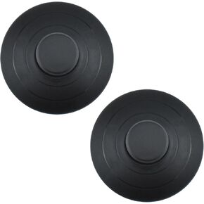 2-Pack Floor Foot Switch, Round Black Inline Foot Pedal Switch for Floor Lamp On-Off Control Replacement