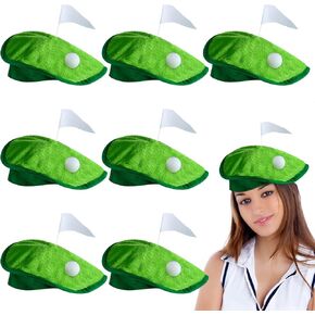Funny Golfer Beret Hat with Golf Ball Flag for Party Costume Accessories and Supplies