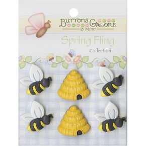 Spring Buttons-Busy Bees