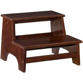 Powell Linon Tyler Wood Bed Step Stool in Espresso