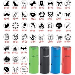Custom Small Self Inking Stamp, Custom Loyalty Stamp - Choose from 15 Color Choices and 9 Stamp Device Colors