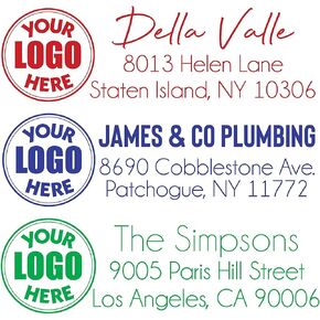 Custom Logo Stamp Custom Image Stamper Personalized Stamp Business Logo Stamp Business Logo or Image 7/8" x 2-3/8" (Purple)