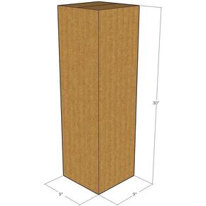 9" x 9" x 30" Corrugated Boxes 32 ECT (Pack of 5-9x9x30) | Quality moving boxes. Great for shipping boxes for Business, office or home.