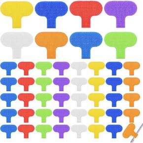 32 PCS ملصقات الكابلات ، علامات تعريف الكابلات الإلكترونية متعددة الألوان ، علامة كابلات بيضاوية قابلة للكتابة لعلامات الأسلاك الإدارية لأجهزة الكمبيوتر الإلكترونية