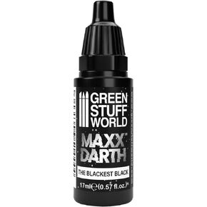 Green Stuff World Maxx Darth Black Paint 17 ml The Blackest Black Paint 98.9% Light Absorption Rate, 11947