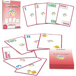 Kakooma Tang Cards – Math Game for Grades K-5 – Build Number Sense Using Ten Frames, Digits, Words & Fingers