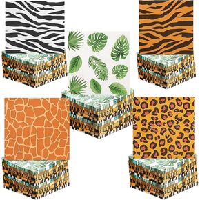50Pack Jungle Safari Wild Animal Napkins Jungle Safari Safari Wild Animal Party Supplies ، jungle zoo stropical cocktail faction