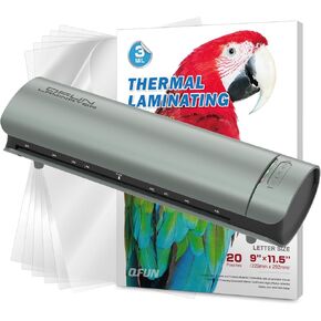 Laminator Machine 13 Inch Cold Thermal Laminate Machine for A3/A4/A5/A6 and 20 Pack 9 x 11.5 Inches Laminating Sheets