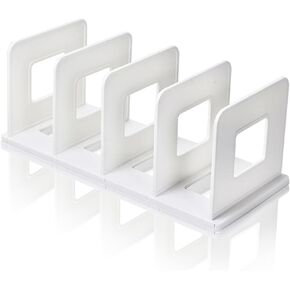 منظم ملفات مكتب Lemical 4 القسم العمودي مكتب مكتب Sorter Office Office Holder Magazine Magazine Holder Desktop Descriper for Office أو Home أو School (White)