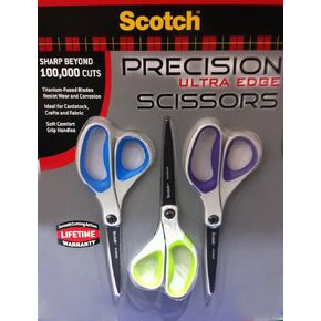 Precision Ultra Edge Scissors 3 Ct. 8" Each