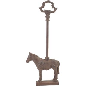 Decorative Country Western Door Porter Standing Horse Rust Brown 17.5" Tall