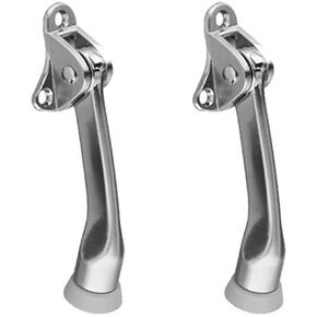 Litepak Rickdown Door Stop Premium حامل Flip Doorstop 4 "(Satin Nickel ، 2 Pack)