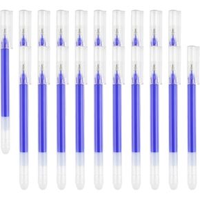 Volcanics Erasable Gel Pens Blue Ink 20 Pack Erasable Gel Ink Pens with Caps, Smooth Writing, Erasable Pens for School, Office, Drawing, Journaling