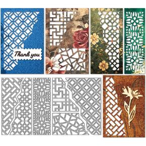 MAYJOYDIY Folded Labels Metal Cutting Dies Pocket Folded Booklets Frame Die Cuts Template Film Rectangles Embossing Cutting Stencil for Card Making DIY Scrapbooking Craft Paper Album Decoration