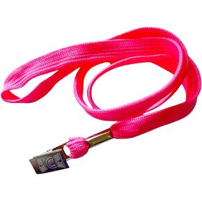 ONDEPOT 100PC Bulk Badge Lanyards with Clip Neck Flat Lanyard with Badge Lanyard Bulldog Clip