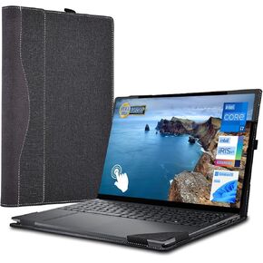 for Dell Inspiron 15 3535 Laptop Case 15.6 inch Inspiron 15 3530 Notebook PU Leather Case Accessories (Dark Gray)