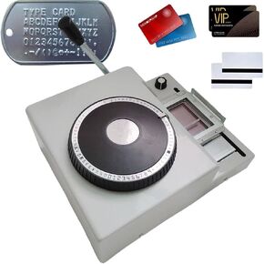 72 Character Manual Embossing Stamping Machine PVC/ID/Credit Card Embosser Code Printer, Card Personalization Tool for Standard PVC Cards 85.5 × 55mm