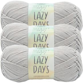 Lion Brand Lazy Days Beginner Yarn for Knitting, Crocheting, and Crafts, Surf Spray, 1 Pack