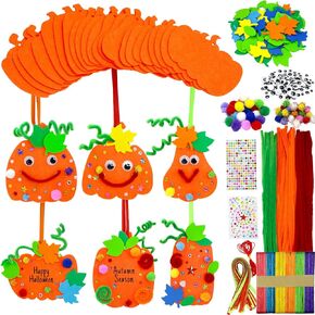 30 Set Halloween Crafts for Kids Foam Pumpkin for Crafts Decorations Fall Crafts for Kids Halloween Thanksgiving Art Craft Decorations