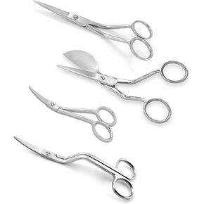 4 Pcs Professional Embroidery Duckbill Applique Scissors - Stainless Steel