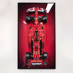 Display Frame for Lego Technic Ferrari SF-24 F1 Model Car Kit ,Building Blocks Display Wall Mount for Lego 42207 Car - Gifts for Lego Lovers,Size:29.5x17.7 in