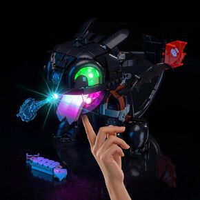 Upgraded Led Light Kit Compatible with Lego How to Train Your Dragon Toothless Building Set, Touch Version Compatible with Lego 10375 (Model Not Included)